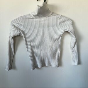 Zara Girls Soft Stretch Ribbed Knit Turtleneck Long Sleeve Shirt 6-7
